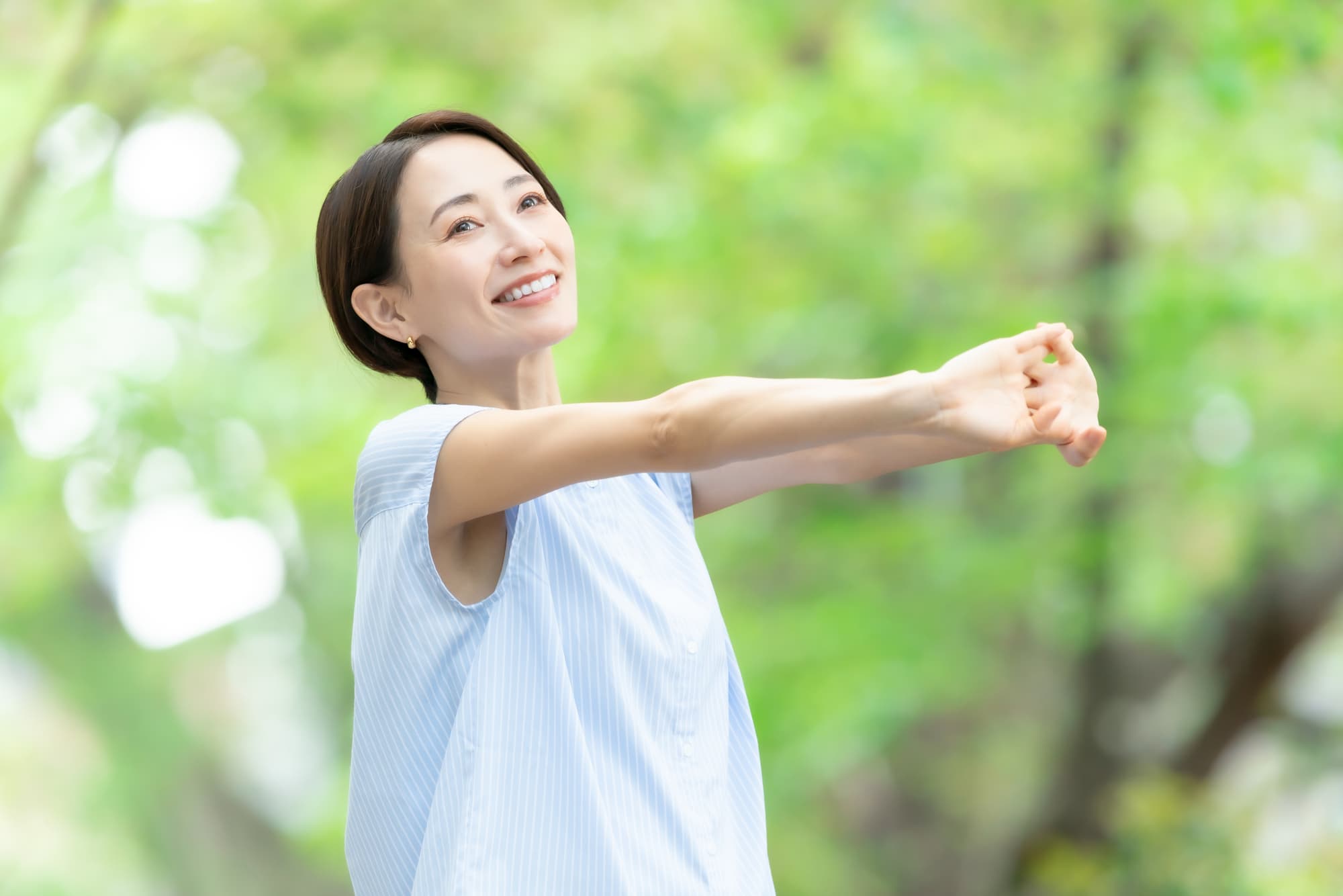 リフレッシュした女性