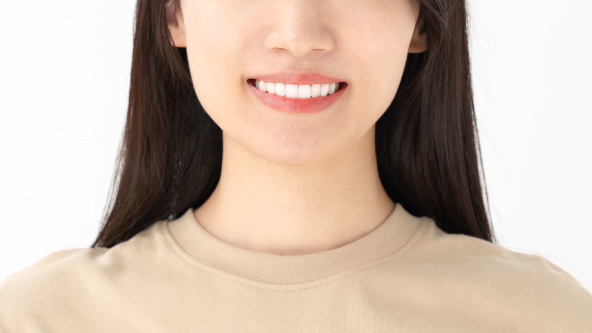 女性の口元のアップ