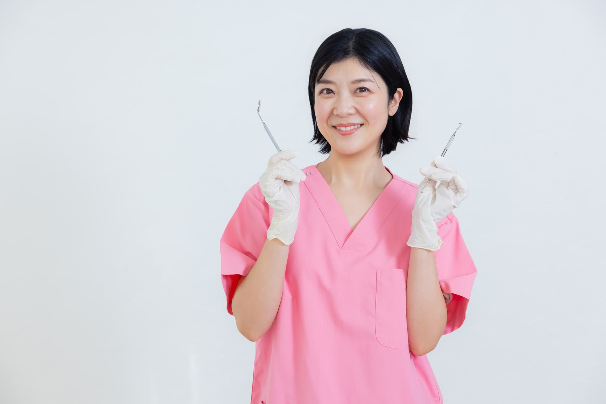 口腔ケアを促す歯科衛生士