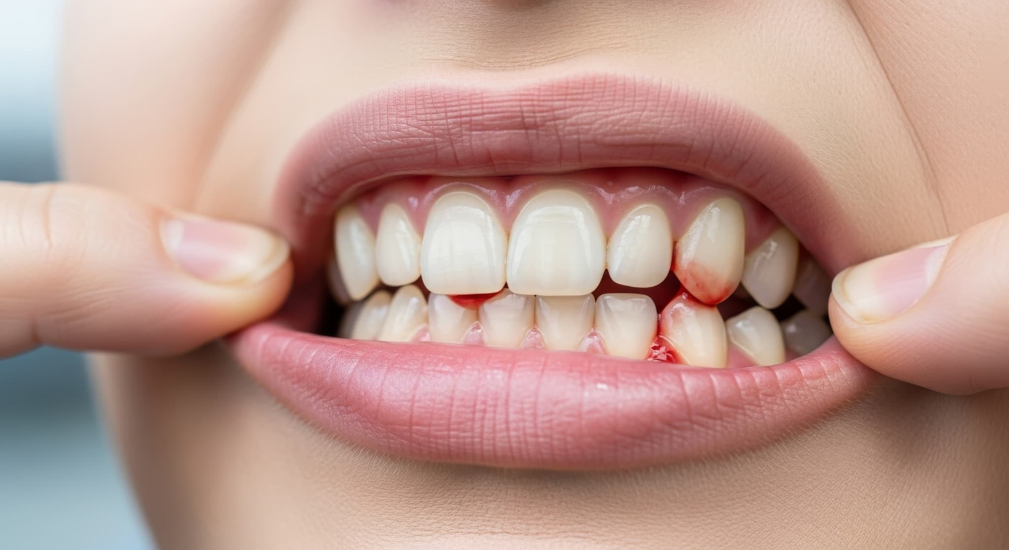 歯周病になった口元