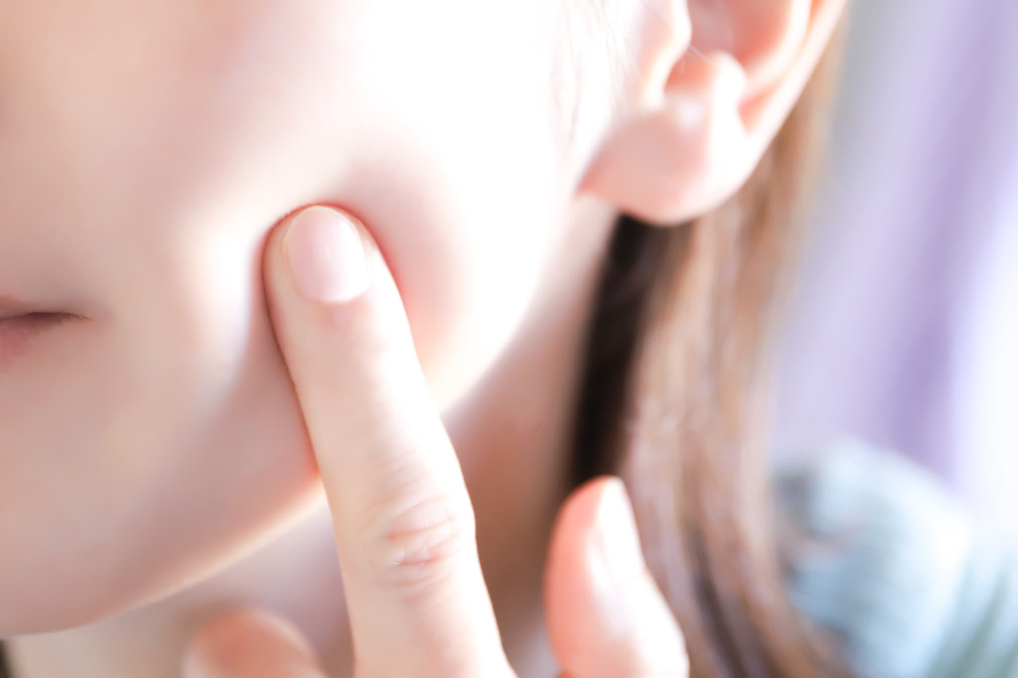 ニキビができなくなった女性の肌