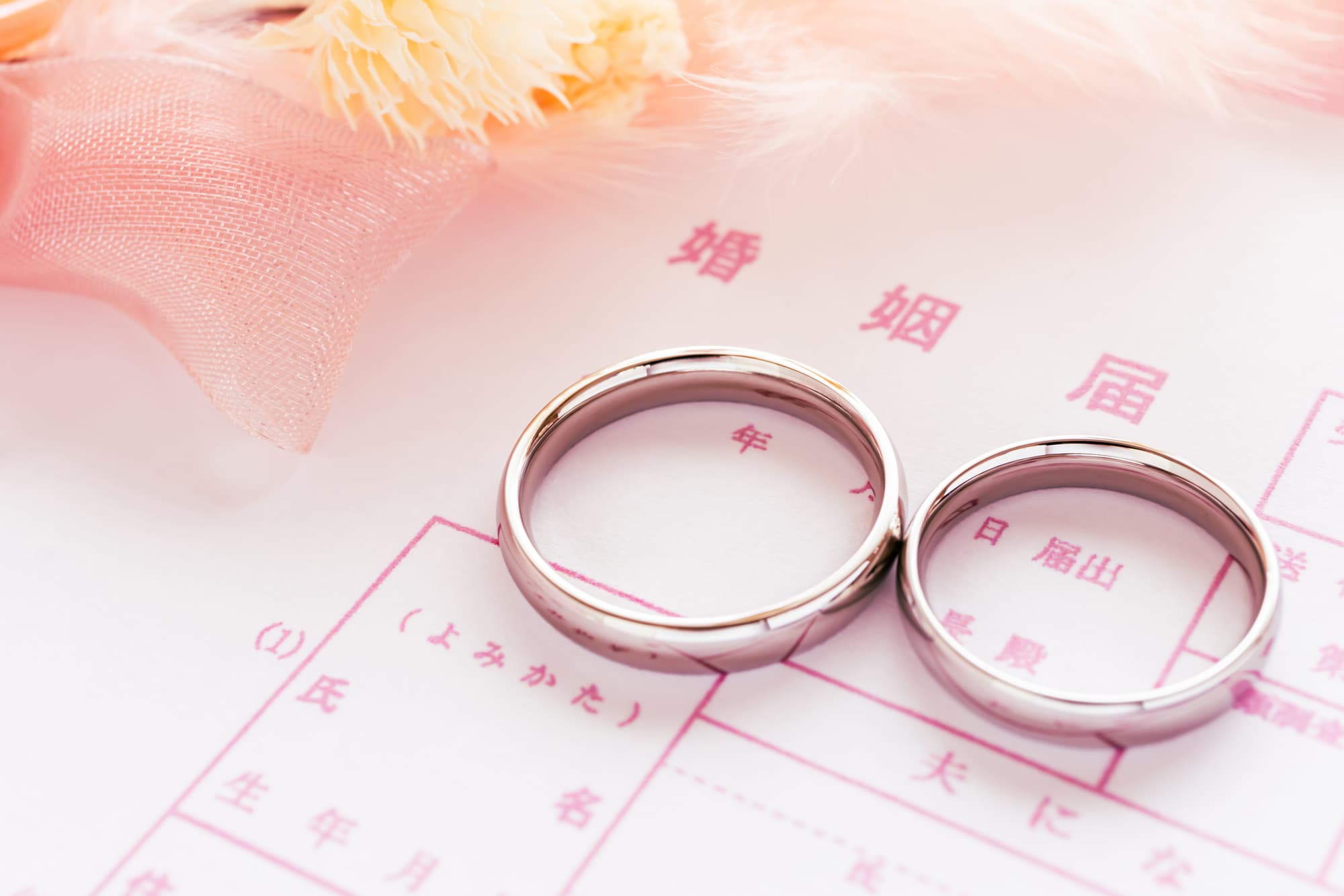 婚姻届とブライダルリング
