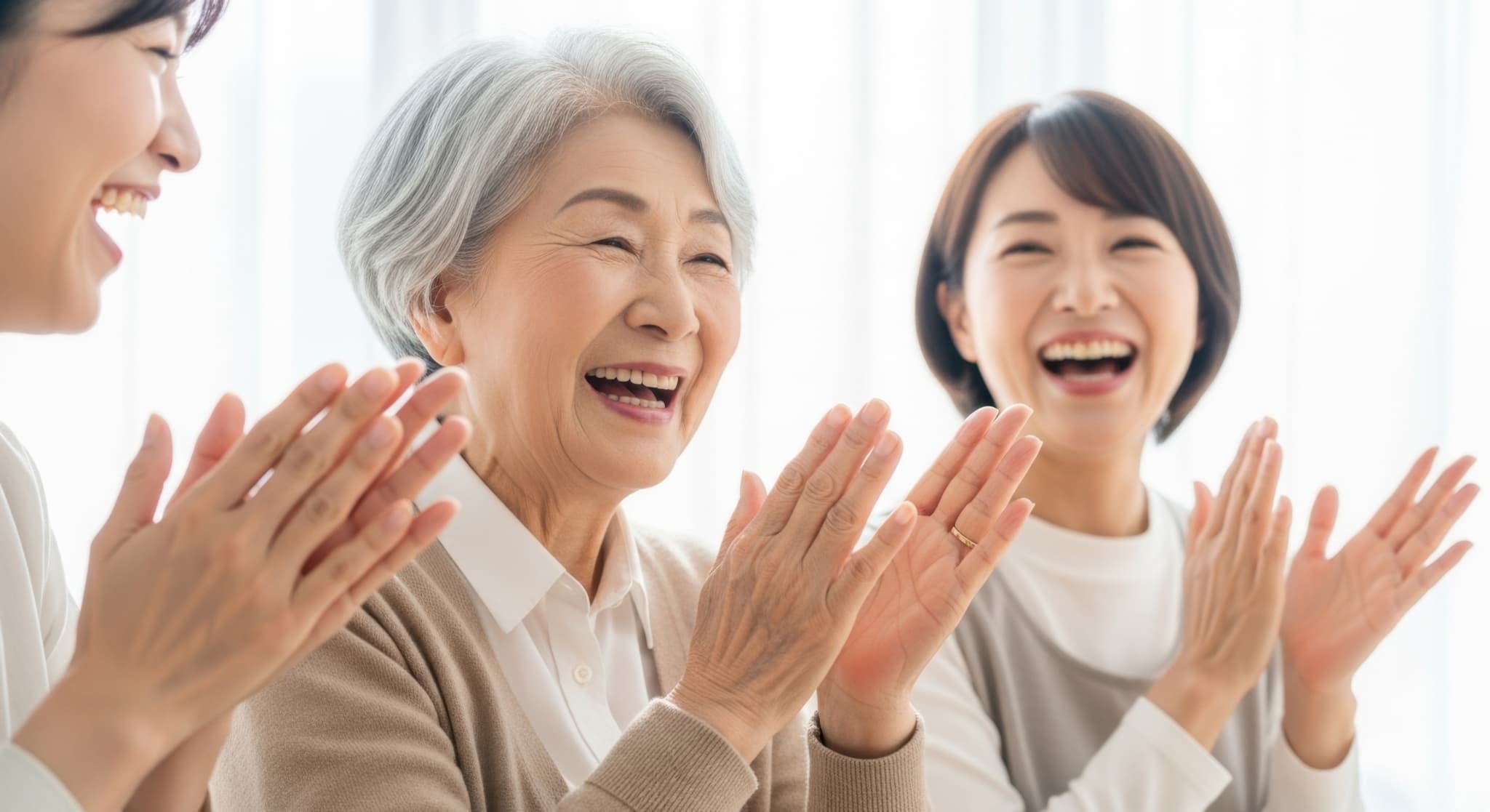 社交的な高齢女性