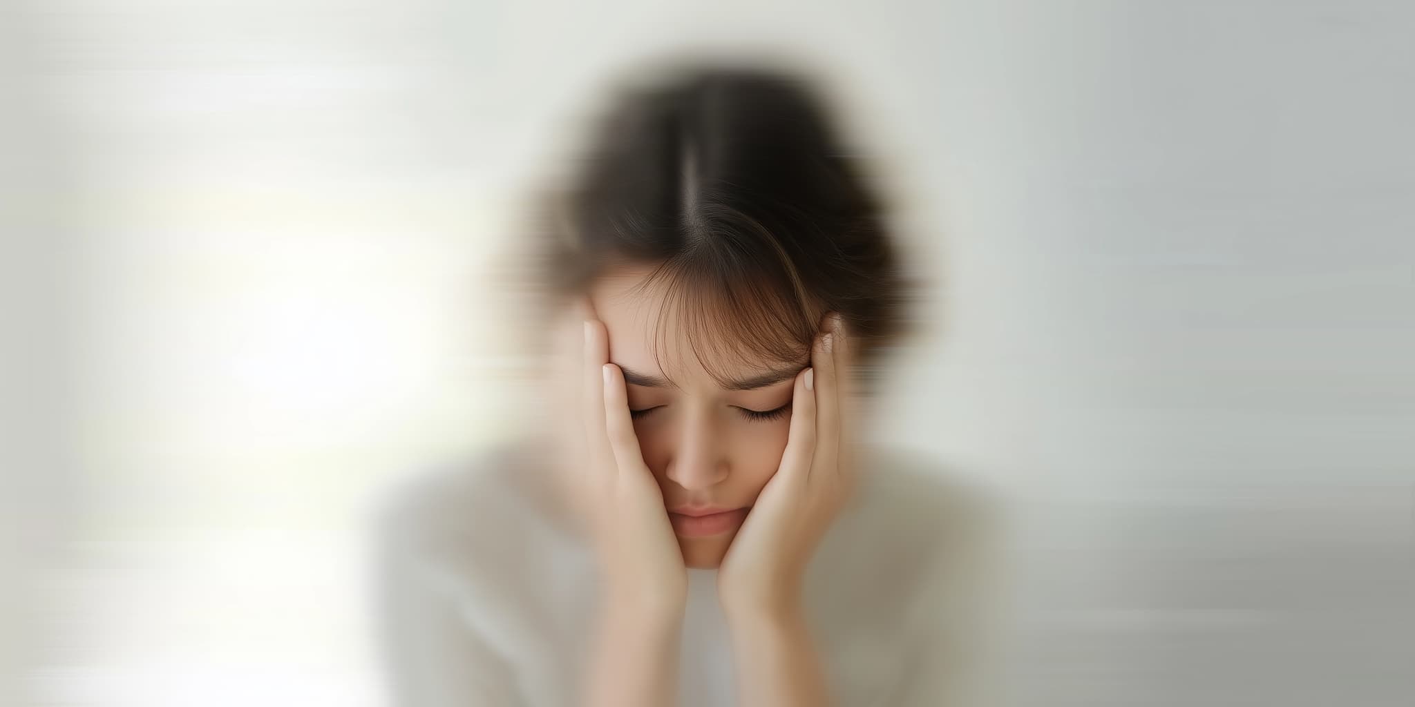 めまいに悩まされる女性