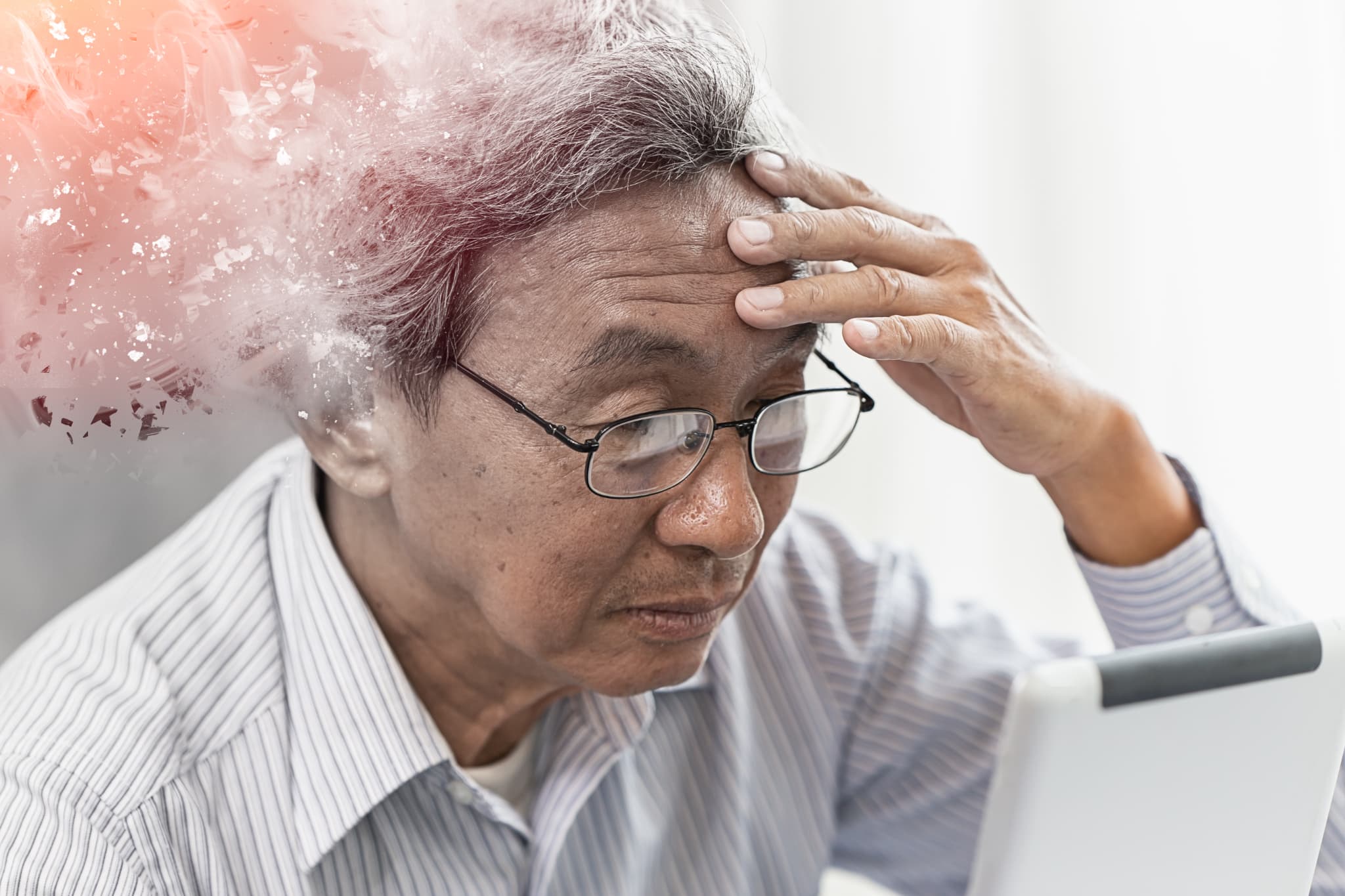 認知機能が低下した高齢男性